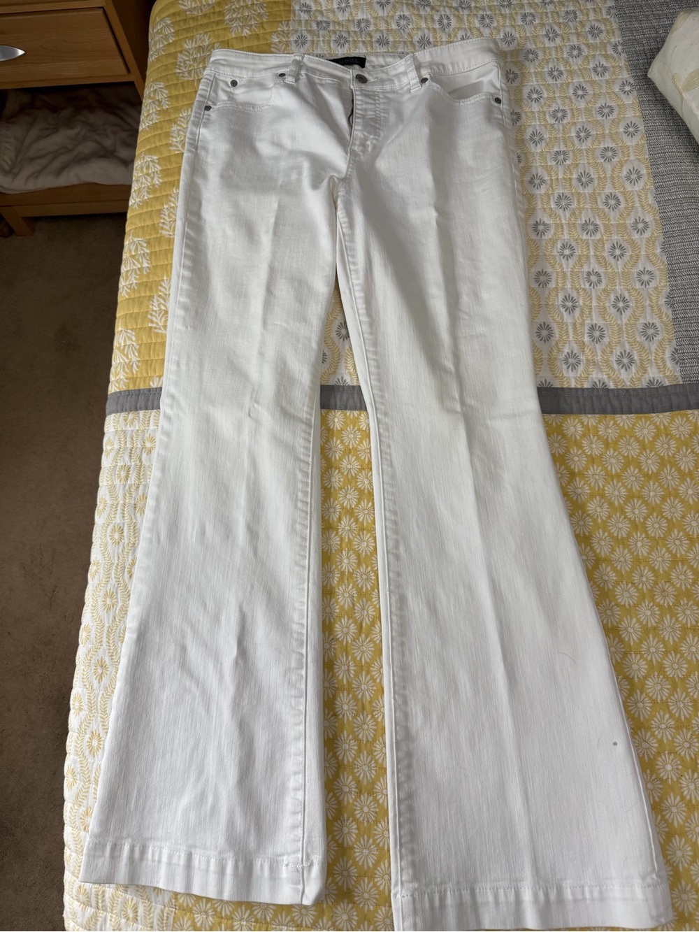 Talbots White Wide-Leg Jeans